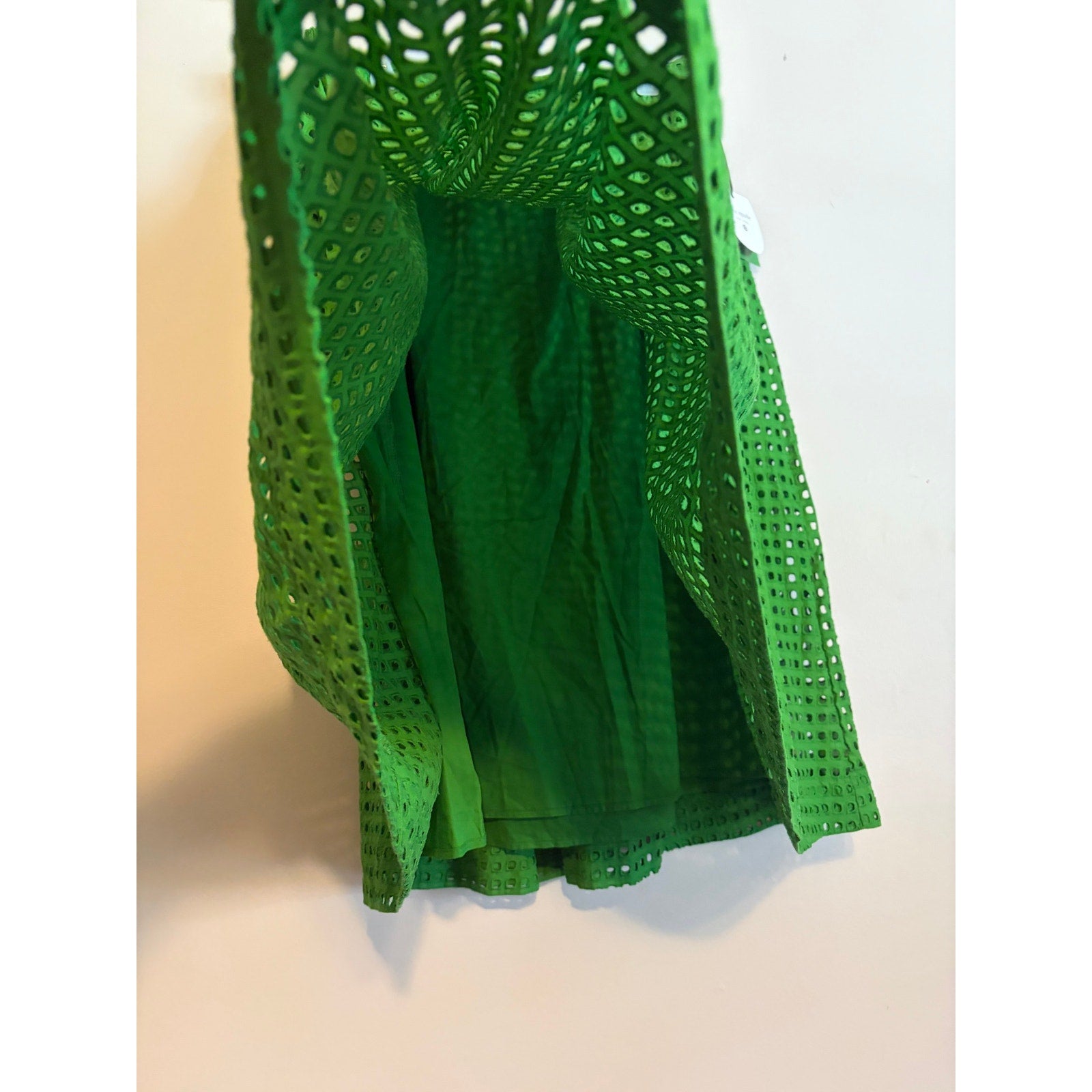 Kate Spade New York Target Green Eyelet Midi Skirt XL NWT Elastic Waist