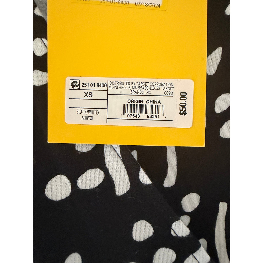 NWT Diane von Furstenberg for Target Wrap Midi Dress XS Black White Print