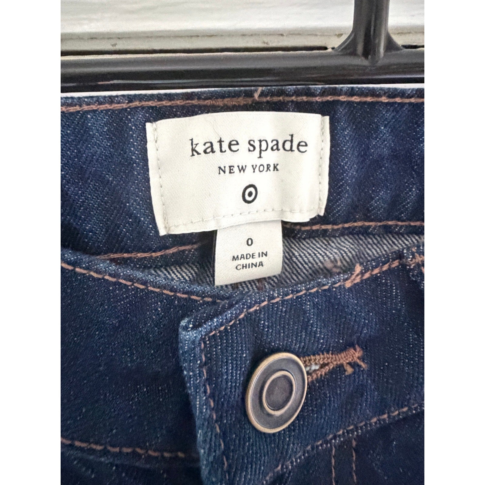 Kate Spade for Target Wide Leg Cropped Cuffed Jeans Dark Wash Women’s 0