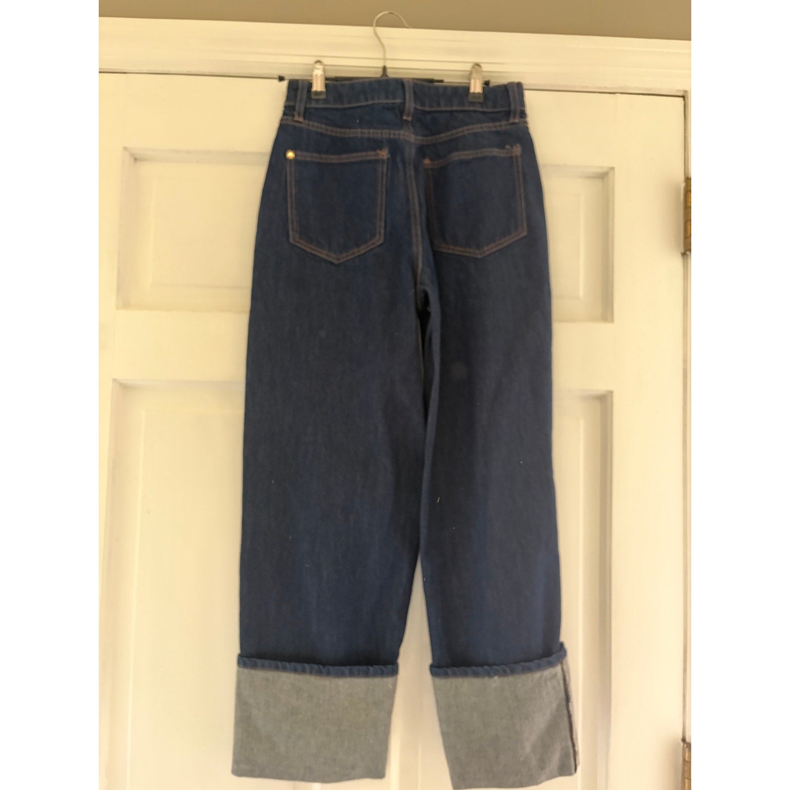 Kate Spade for Target Wide Leg Cropped Cuffed Jeans Dark Wash Women’s 0