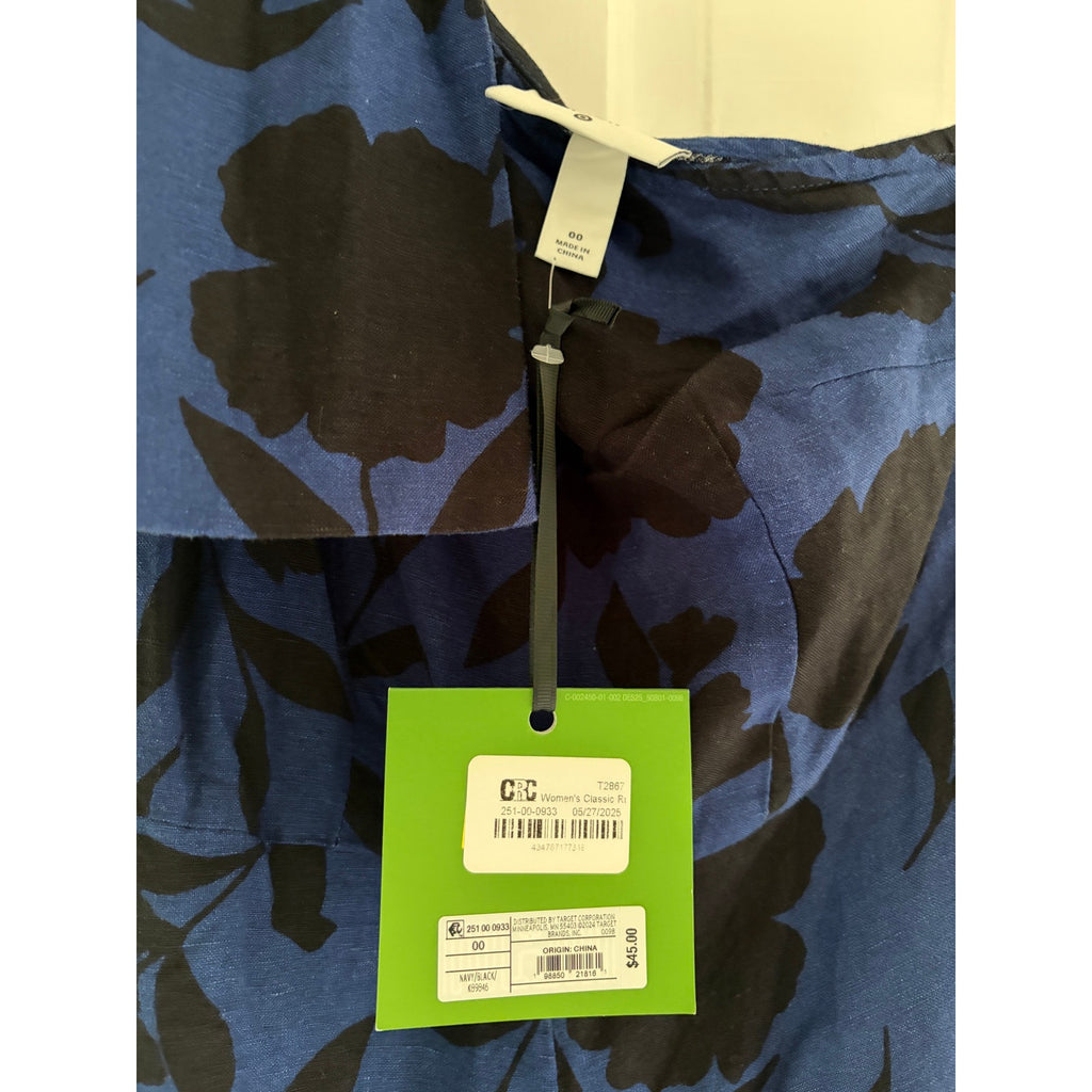 Kate Spade New York Target One Shoulder Floral Jumpsuit NWT Size 00 Blue