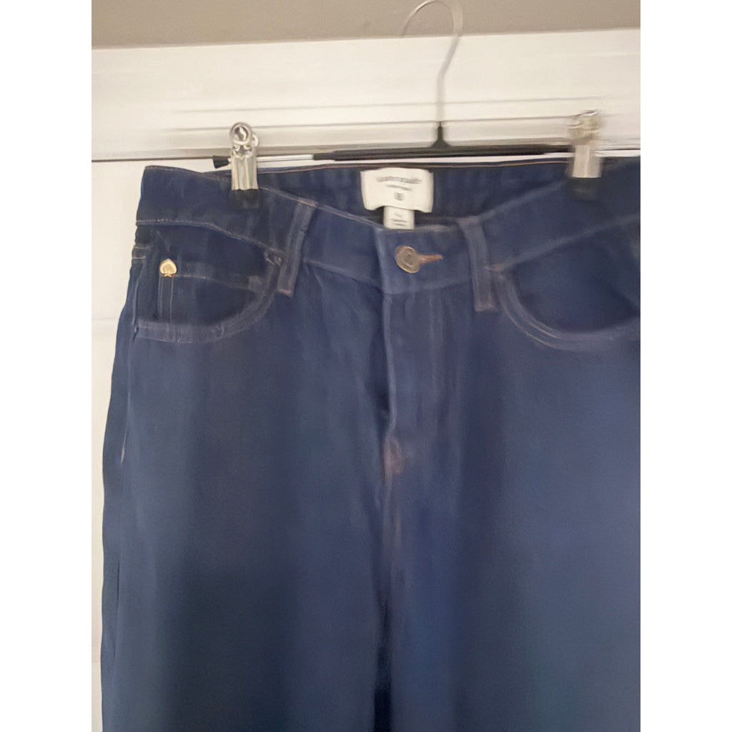 Kate Spade for Target Wide Leg Cropped Cuffed Jeans Dark Wash Women’s 0