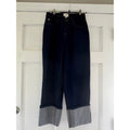 Kate Spade for Target Wide Leg Cropped Cuffed Jeans Dark Wash Women’s 0